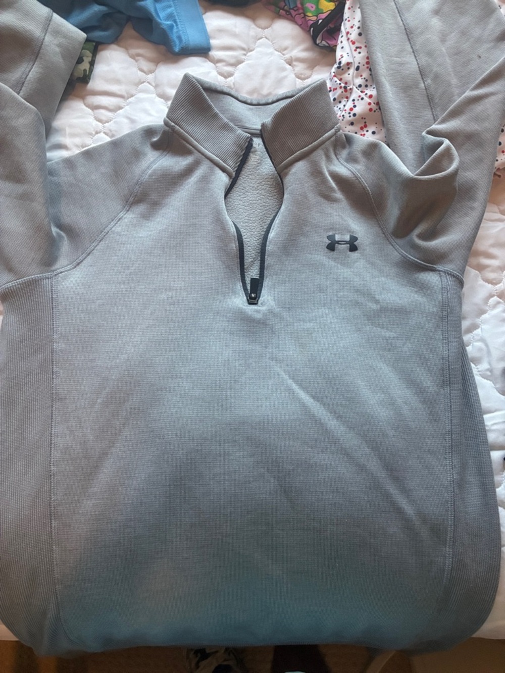 Under Armour Light Gray Half-Zip Performance Pullover
